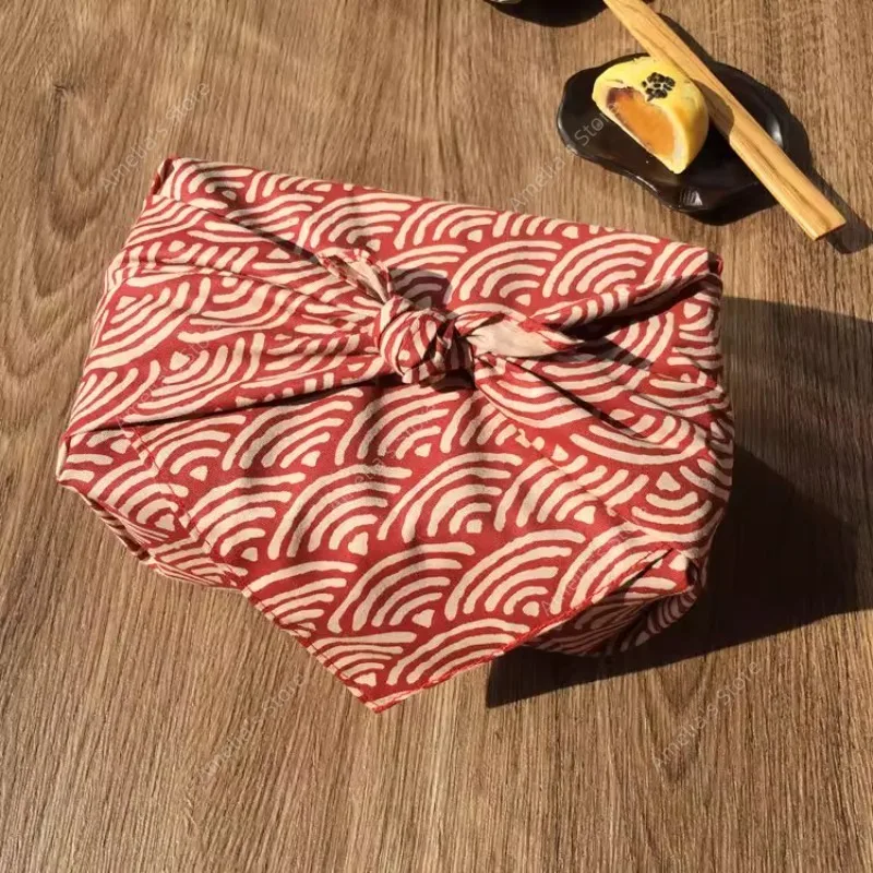 Furoshiki Wrap Cloth - 和風ふろしき包装布多目的綿正方形生地弁当箱ランチラップギフト包装テーブルカバー