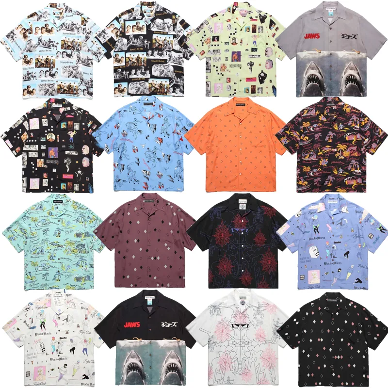 Japanese Lifestyle Brand - ハワイフラワープリントルーズ半袖メンズシャツカップルマッチングカジュアルスタイル日本ブランドライフワコマリア夏2026
