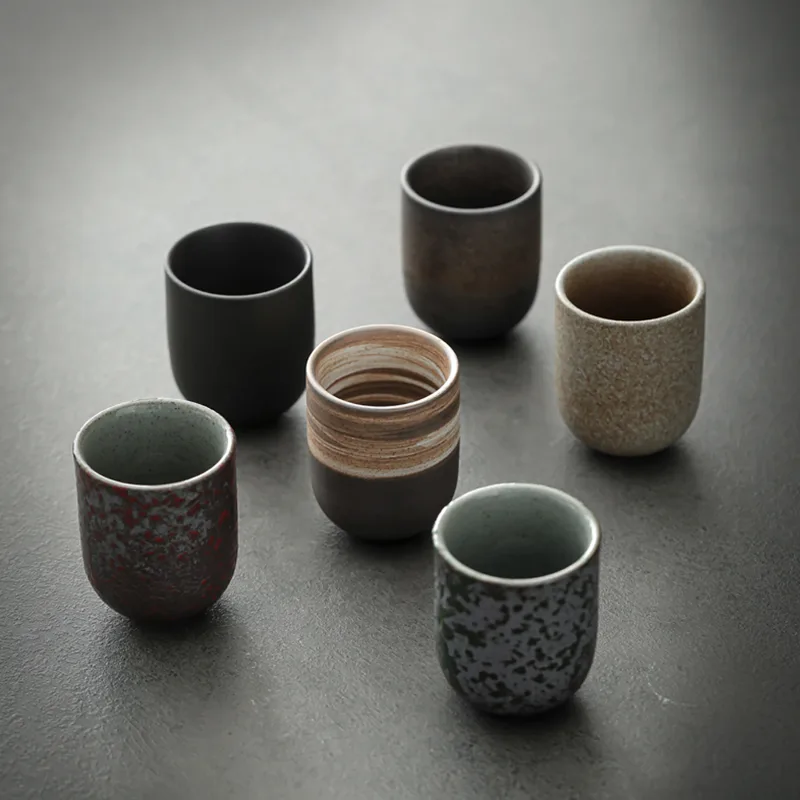 Japanese Lifestyle Japanese - 新しいヴィンテージセラミックカップ日本製石器磁器 130 ミリリットル茶マグ健康生活カンフー茶酒コーヒーカップドリンクウェア