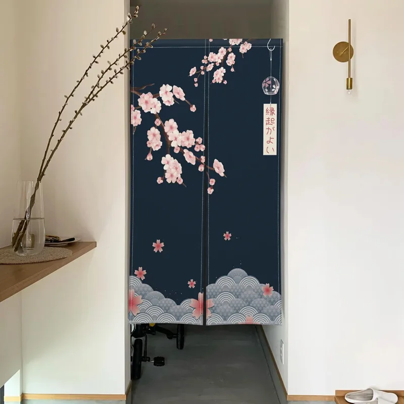 Noren Curtain Doorway - 日本の桜のプリントドアカーテン,装飾的な仕切り,キッチンドア,入り口,ハンギングカーテン,入り口