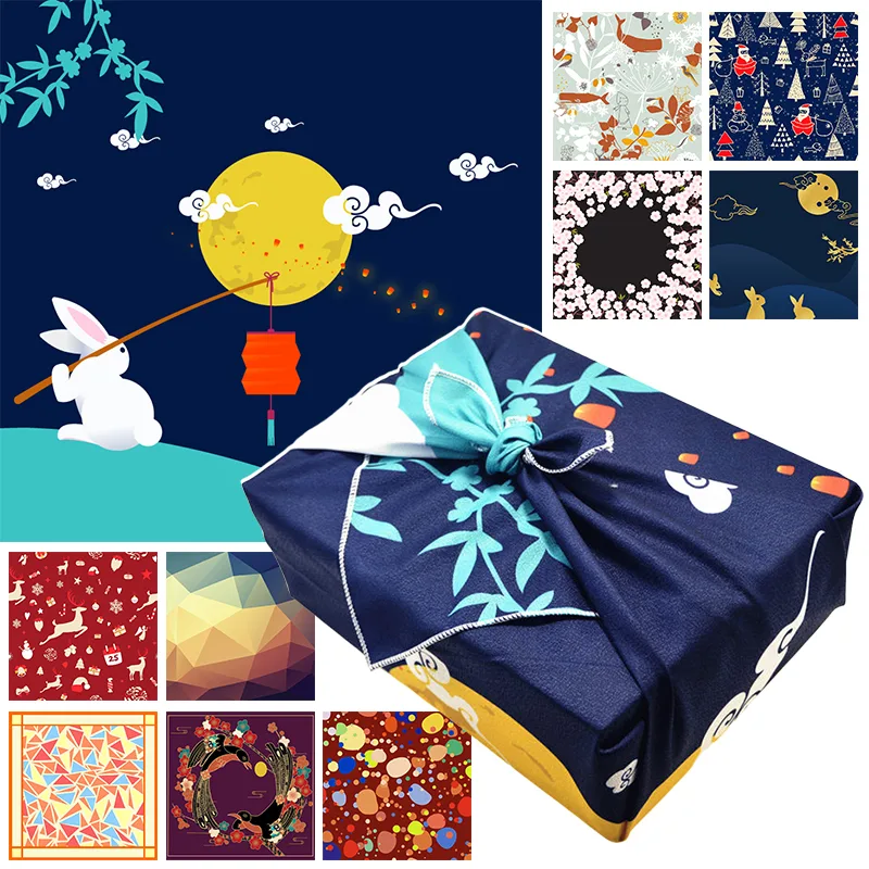 Furoshiki Wrap Cloth - NamcheBarwa 70X70Cm 和風風呂敷弁当包装布ハンカチフェスティバルティースナックギフトボックス包装布
