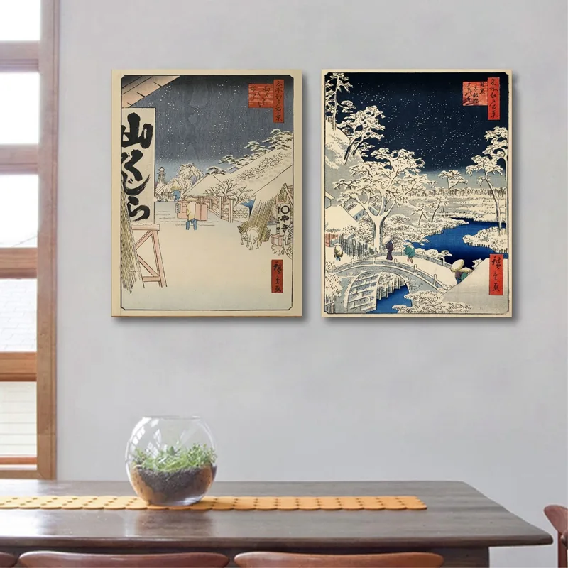 日本の伝統的な景観ポスターキャンバスアートプリント、和風キャ - Japanese Living Lifestyle のレビューと価格