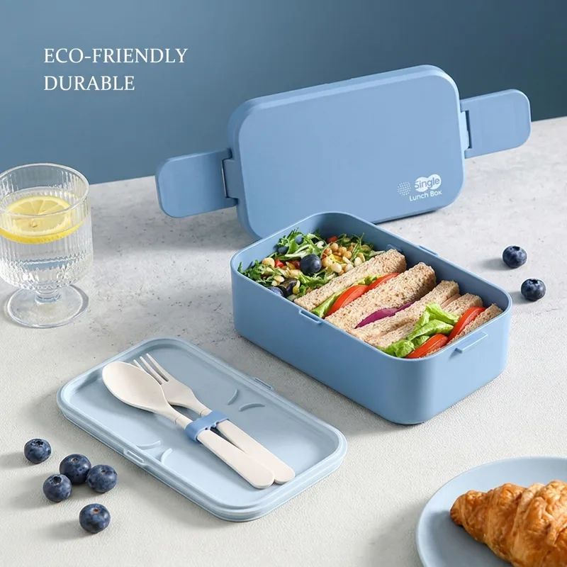 ピクニックランチボックス竹繊維 3in1 二重層電子レンジ対 - Bento Box Two Tier のレビューと価格
