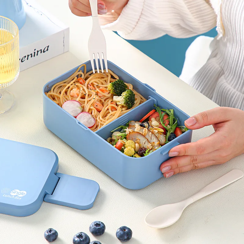 ピクニックランチボックス竹繊維 3in1 二重層電子レンジ対 - Bento Box Two Tier のレビューと価格