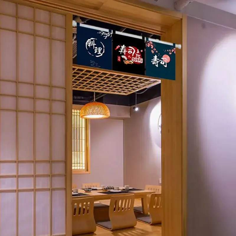 日本の吊り下げ式ドアカーテン,寿司店の広告旗,短い出入り口カ - Noren Curtain Doorway のレビューと価格