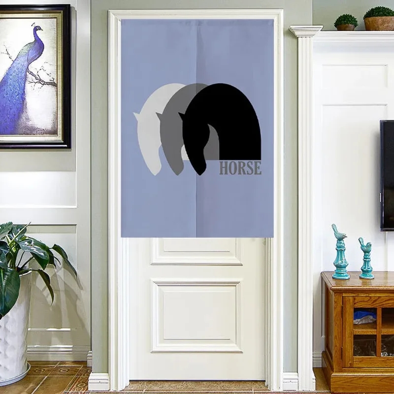 馬の日本風出入り口カーテン、キッチンや寝室用の短い吊り下げ式 - Noren Curtain Doorway のレビューと価格