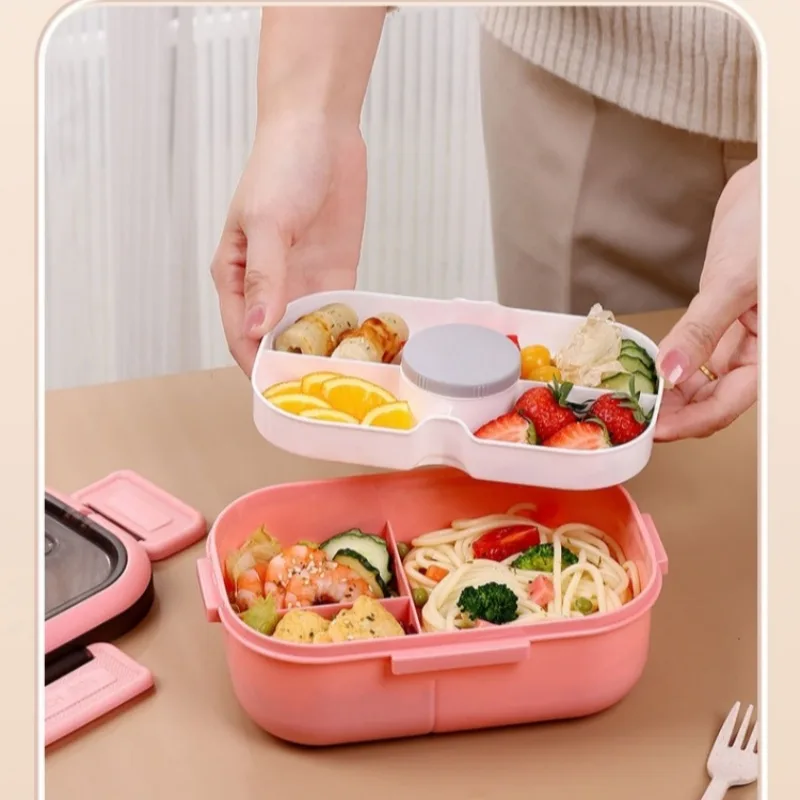 1200 ミリリットル二層ランチボックスポータブルコンパート - Bento Box Two Tier のレビューと価格