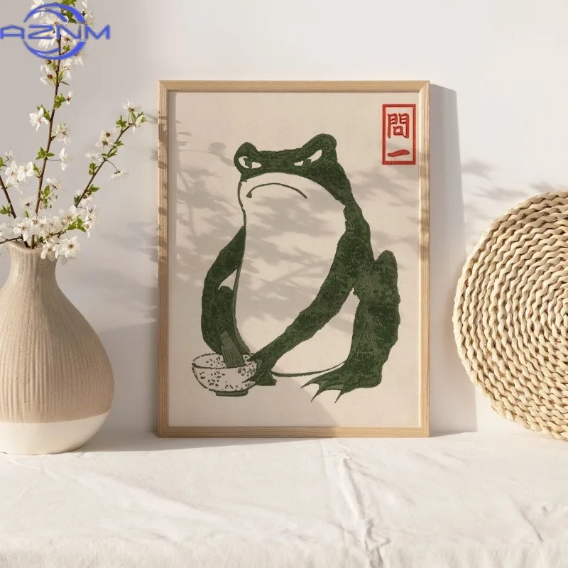 AZNM 日本の松本五穂浮世絵カエルキャンバス絵画ヴィンテー - Japanese Living Lifestyle のレビューと価格