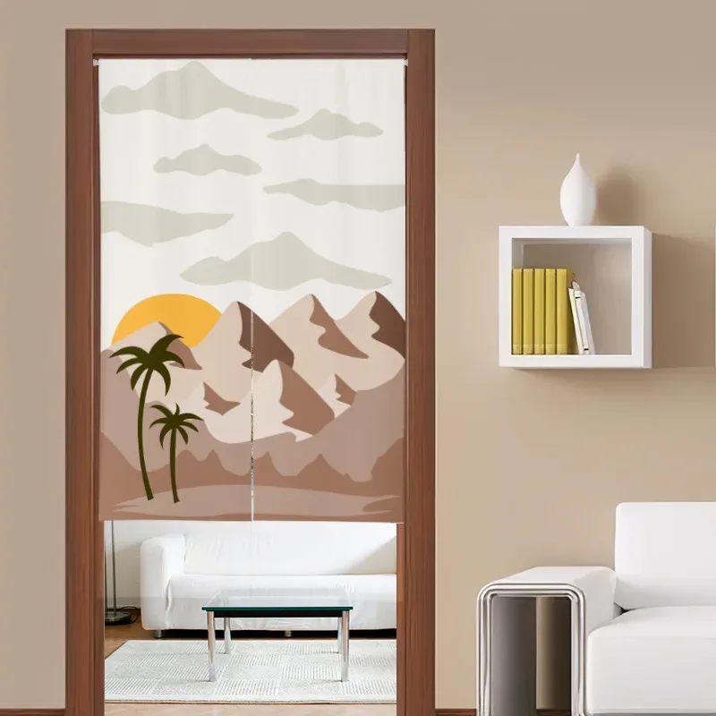北欧風景塗装ドアカーテンキッチンカフェ装飾用ショートハンギン - Noren Curtain Doorway のレビューと価格