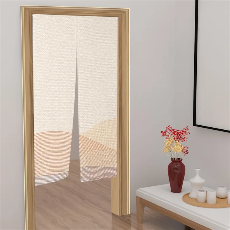 ベージュのれん分割和風ドアカーテンパーティションキッチンレス - Noren Curtain Doorway のレビューと価格