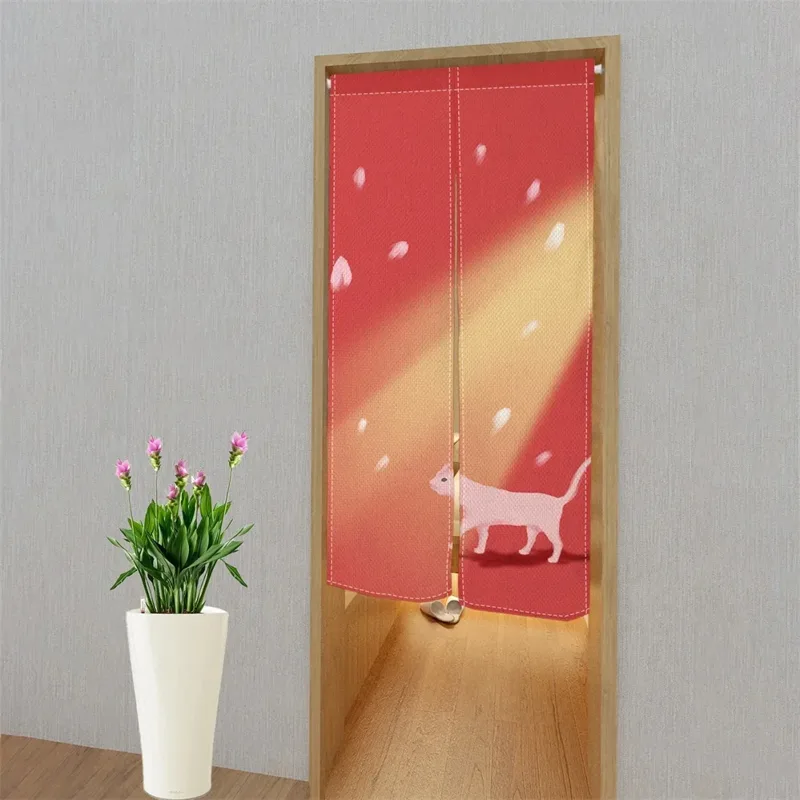 日本の桜のプリントドアカーテン,装飾的な仕切り,キッチンドア - Noren Curtain Doorway のレビューと価格