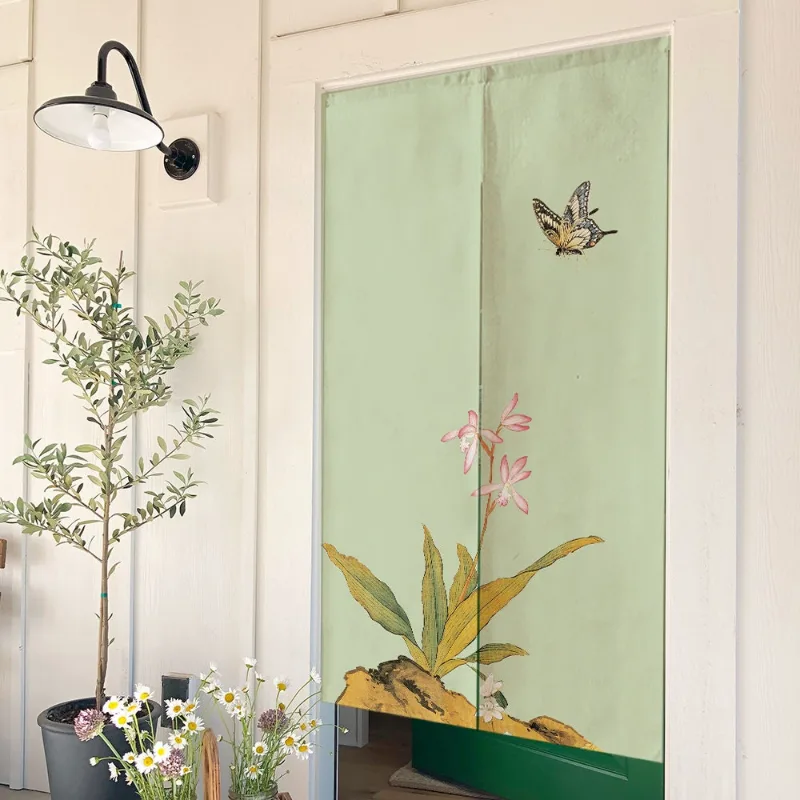 VIKAMA 中国風禅ハーフドアカーテン 家庭用キッチン、寝 - Noren Curtain Doorway のレビューと価格