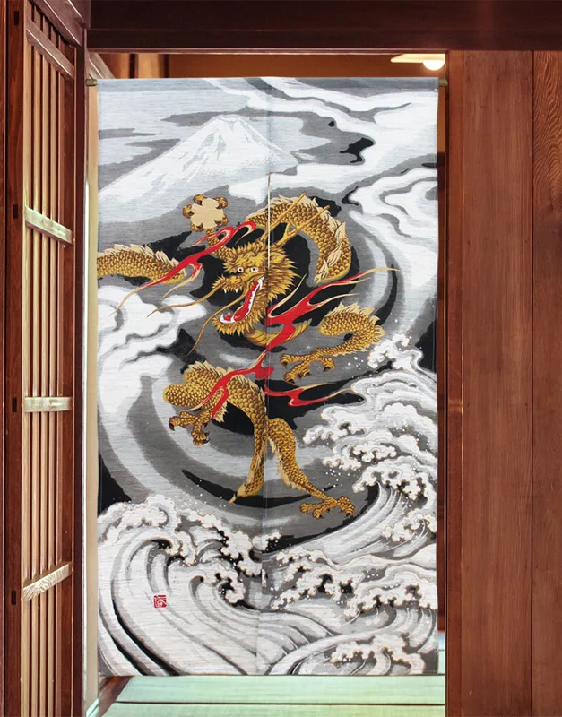 クラウド上の伝統的な中国のドラゴンフライング日本のスタイルの - Noren Curtain Doorway のレビューと価格