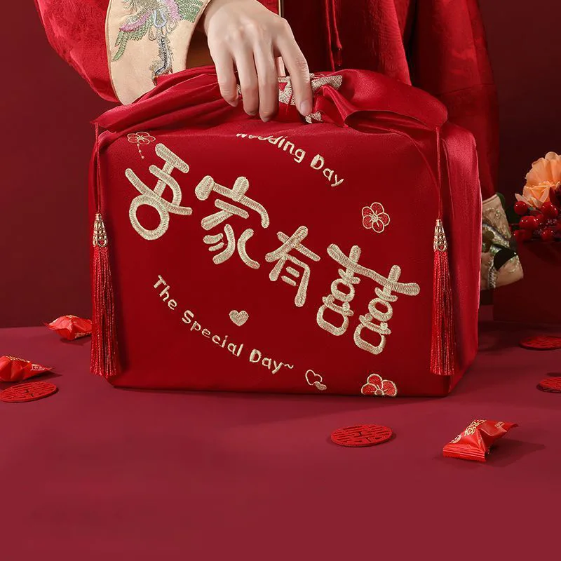 中国風赤いハンカチ風呂敷結婚式の包装布キャンディギフト包装ハ - Furoshiki Wrap Cloth のレビューと価格