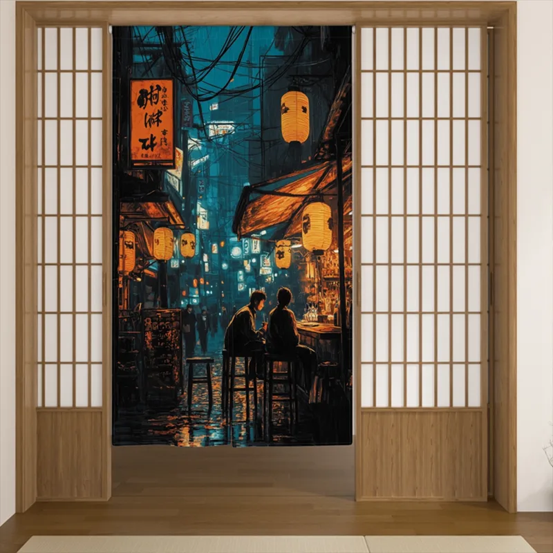 居酒屋の暖簾、街灯、ダイニングルームの仕切り、リネンの戸口カ - Noren Curtain Doorway のレビューと価格