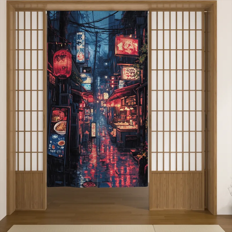 居酒屋の暖簾、街灯、ダイニングルームの仕切り、リネンの戸口カ - Noren Curtain Doorway のレビューと価格
