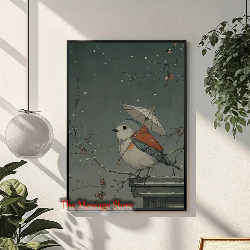 伝統的な自然の鶴鳥日本アジア禅壁アート日本のヴィンテージ鳥ポ - Japanese Zen Lifestyle のレビューと価格