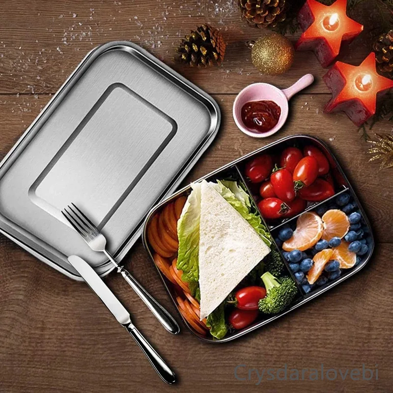 子供用ステンレス製弁当箱,子供用弁当弁当箱,3コンパートメン - Bento Box Two Tier のレビューと価格
