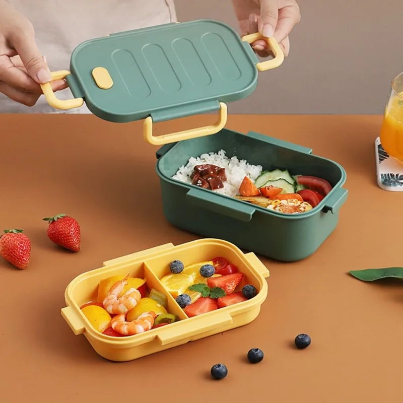 二層式二段弁当箱、電子レンジ対応、エコフレンドリー、仕切り付 - Bento Box Two Tier のレビューと価格