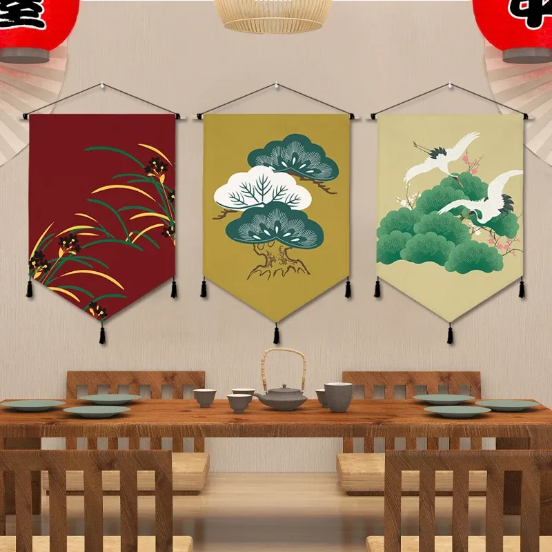 和風装飾吊り旗,背景布,三角形の絵画,居間,寝室,壁の装飾 - Japanese Living Lifestyle のレビューと価格