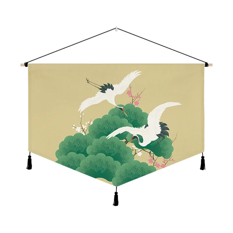 和風装飾吊り旗,背景布,三角形の絵画,居間,寝室,壁の装飾 - Japanese Living Lifestyle のレビューと価格